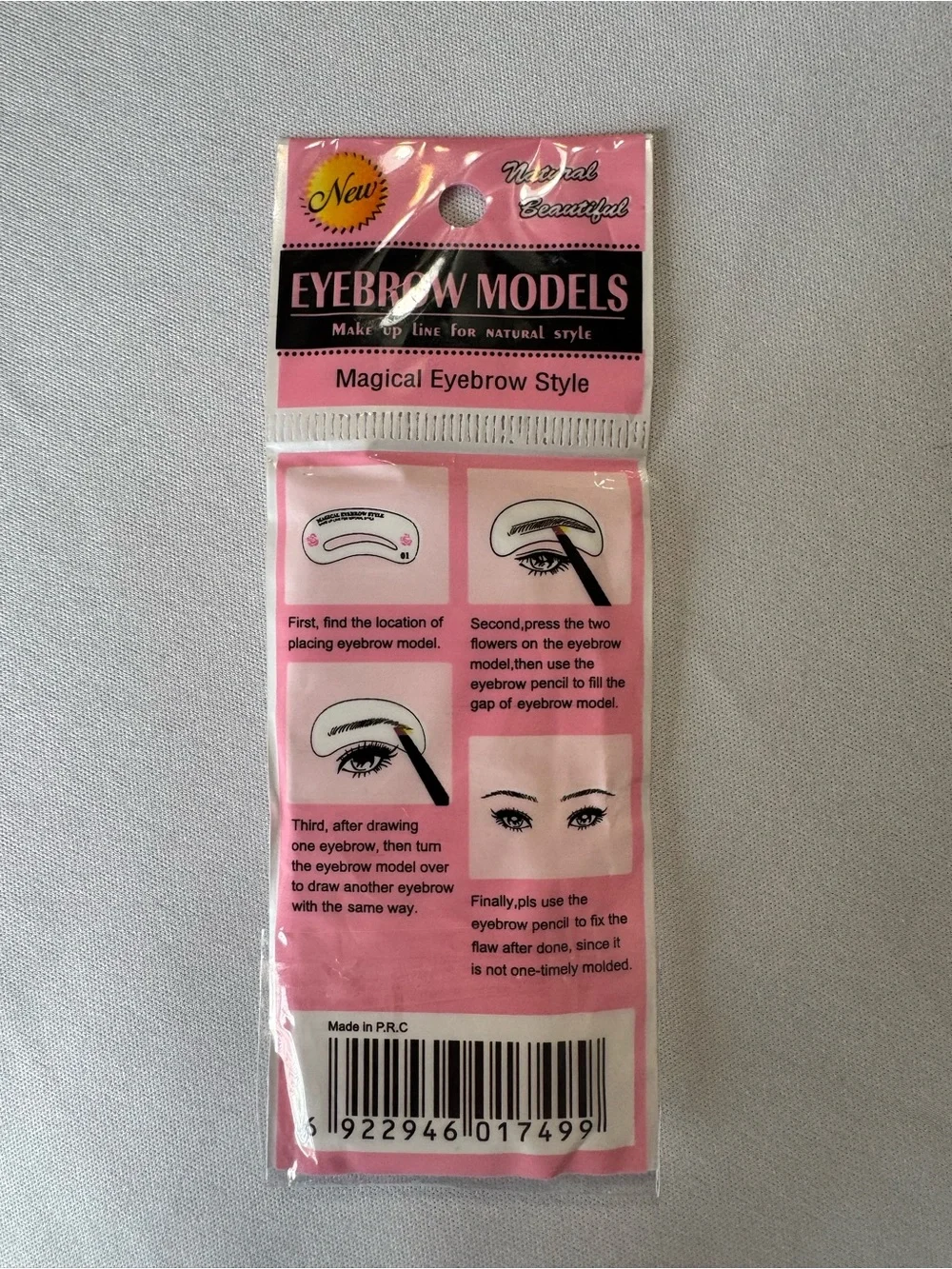 Eyebrow Models Soft Silicone Eyebrow Stencil Set of 10